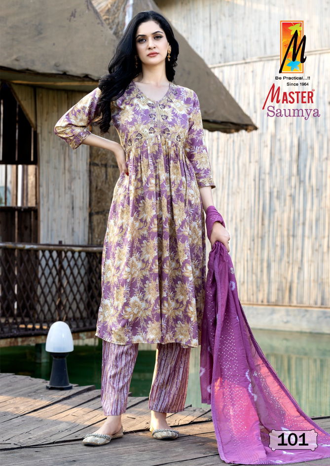 Saumya By Master Aaliya Cut Kurti With Bottom Dupatta Wholesale Suppliers In India
